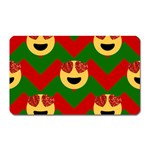 Christmas Heart Eye Emoji Magnet (Rectangular)