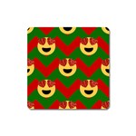 Christmas Heart Eye Emoji Magnet (Square)