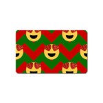 Christmas Heart Eye Emoji Magnet (Name Card)