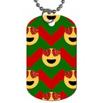 Christmas Heart Eye Emoji Dog Tag (One Side)