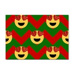 Christmas Heart Eye Emoji Sticker A4 (10 pack)