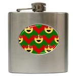 Christmas Heart Eye Emoji Hip Flask (6 oz)