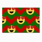 Christmas Heart Eye Emoji Postcard 4  x 6 