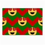 Christmas Heart Eye Emoji Postcard 5  x 7 