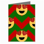 Christmas Heart Eye Emoji Greeting Card