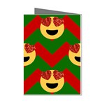 Christmas Heart Eye Emoji Mini Greeting Cards (Pkg of 8)