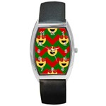 Christmas Heart Eye Emoji Barrel Style Metal Watch