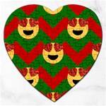 Christmas Heart Eye Emoji Jigsaw Puzzle (Heart)