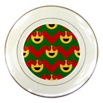 Christmas Heart Eye Emoji Porcelain Plate