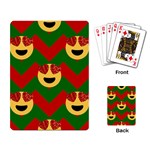 Christmas Heart Eye Emoji Playing Cards Single Design