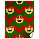 Christmas Heart Eye Emoji Canvas 12  x 16 