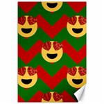 Christmas Heart Eye Emoji Canvas 12  x 18 