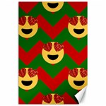 Christmas Heart Eye Emoji Canvas 24  x 36 