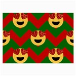 Christmas Heart Eye Emoji Large Glasses Cloth