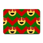 Christmas Heart Eye Emoji Small Doormat