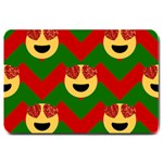 Christmas Heart Eye Emoji Large Doormat