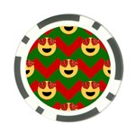 Christmas Heart Eye Emoji Poker Chip Card Guard