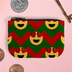 Christmas Heart Eye Emoji Mini Coin Purse