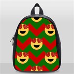 Christmas Heart Eye Emoji School Bag (Small)