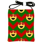 Christmas Heart Eye Emoji Shoulder Sling Bag