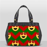 Christmas Heart Eye Emoji Oversize Office Handbag (2 Sides)