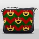 Christmas Heart Eye Emoji Messenger Bag