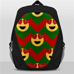 Christmas Heart Eye Emoji Backpack Bag