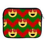 Christmas Heart Eye Emoji Apple iPad 2/3/4 Zipper Case