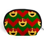 Christmas Heart Eye Emoji Accessory Pouch (Medium)