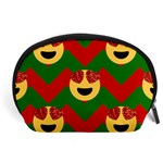 Christmas Heart Eye Emoji Accessory Pouch (Large)