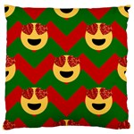 Christmas Heart Eye Emoji Standard Flano Cushion Case (One Side)