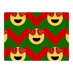 Christmas Heart Eye Emoji Double Sided Flano Blanket (Mini)