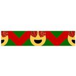 Christmas Heart Eye Emoji Flano Scarf (Small)