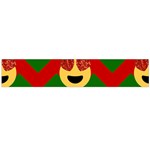 Christmas Heart Eye Emoji Flano Scarf (Large)