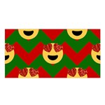 Christmas Heart Eye Emoji Satin Shawl