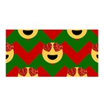 Christmas Heart Eye Emoji Satin Wrap