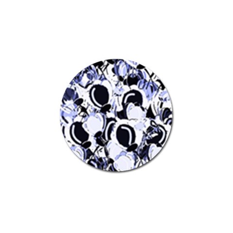 Blue abstract floral design Golf Ball Marker (10 pack) from ArtsNow.com Front