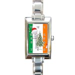 irish christmas Rectangle Italian Charm Watch