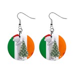 irish christmas 1  Button Earrings