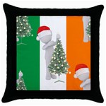 irish christmas Throw Pillow Case (Black)