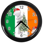 irish christmas Wall Clock (Black)