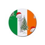 irish christmas Rubber Coaster (Round)