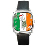 irish christmas Square Metal Watch