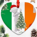 irish christmas Heart Ornament (Two Sides)