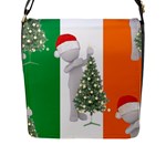 irish christmas Flap Closure Messenger Bag (L)