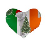 irish christmas Standard 16  Premium Flano Heart Shape Cushion 