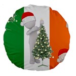 irish christmas Large 18  Premium Round Cushion 