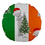 irish christmas Large 18  Premium Flano Round Cushion 