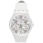 Christmas Silver Festivus Round Plastic Sport Watch (M)