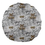 Christmas Silver Festivus Large 18  Premium Round Cushion 